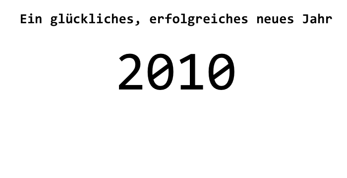 Neujahrsgruß-Einblendung, Teil 15